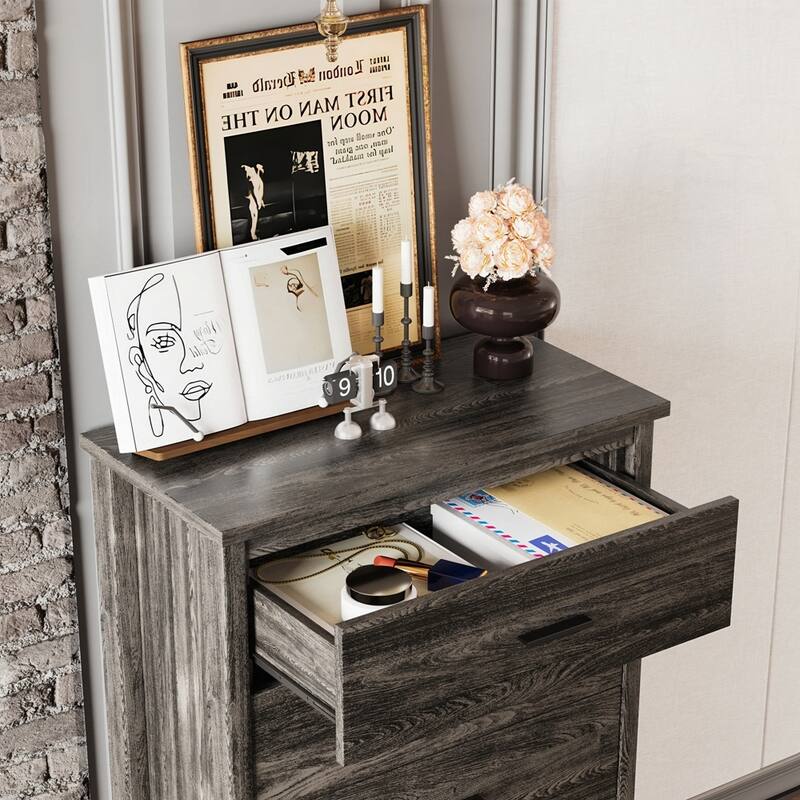Wooden Bed Frame with Storage Headboard and Charging Station Bedroom Sets