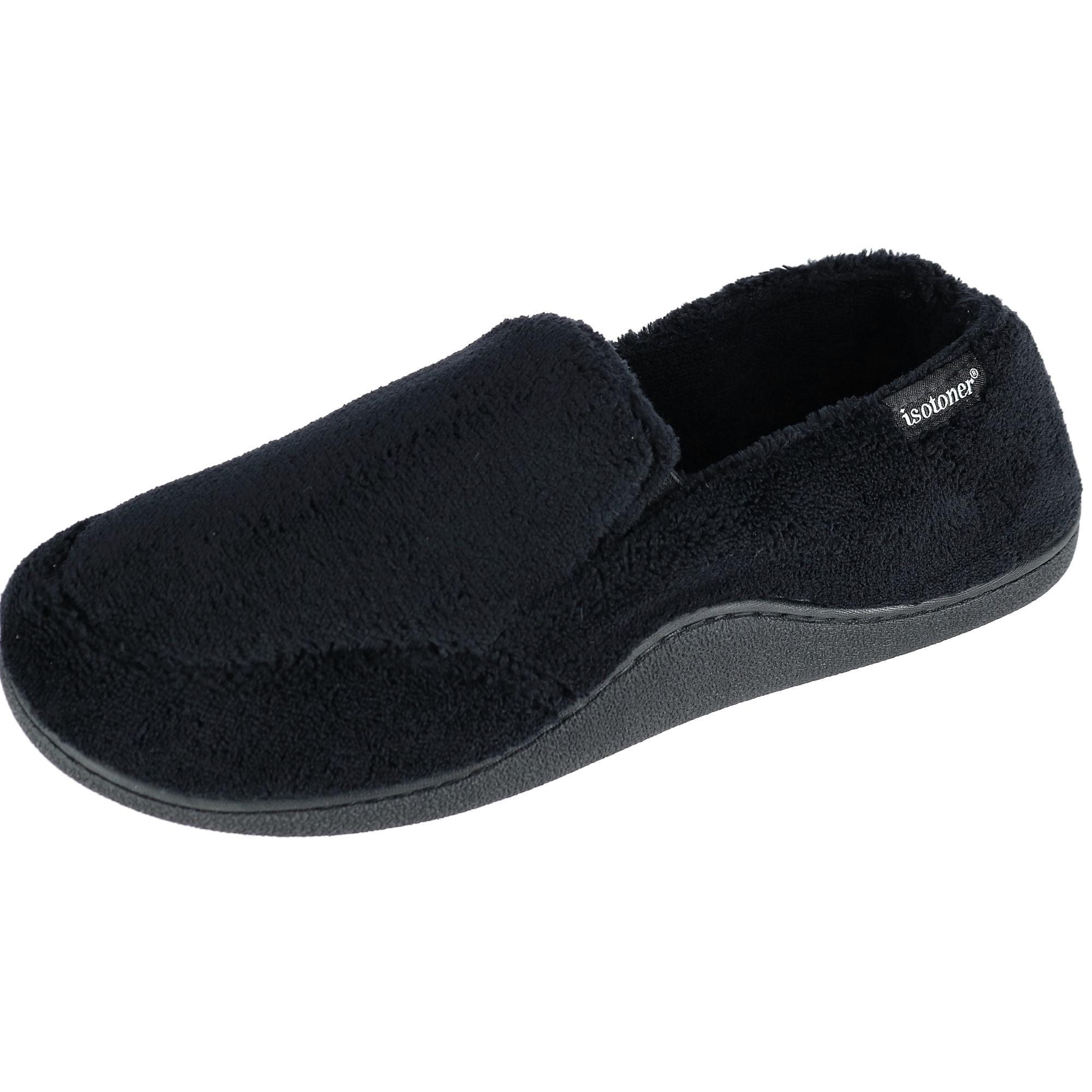isotoner men's microterry slip on slipper