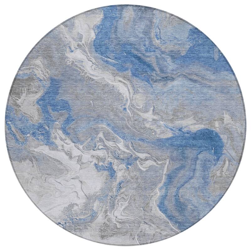 HomeRoots Abstract Modern Rectangle Outdoor Rug
