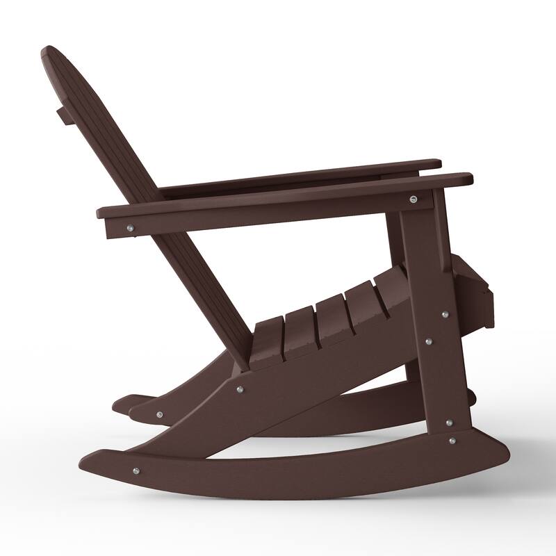 Laguna Hdpe All Weather Outdoor Patio Rocking Chairs With Side Table (3-Piece Set)