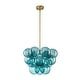 preview thumbnail 36 of 63, Glam Single-light Dining Room Glass Globe Bubble Chandelier - 17.7 in