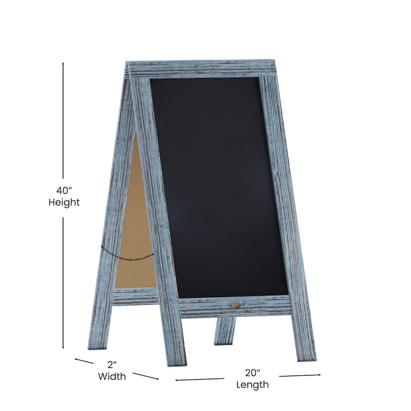 Wood A-Frame Magnetic Chalkboard Set-Markers, Stencils, and Magnets