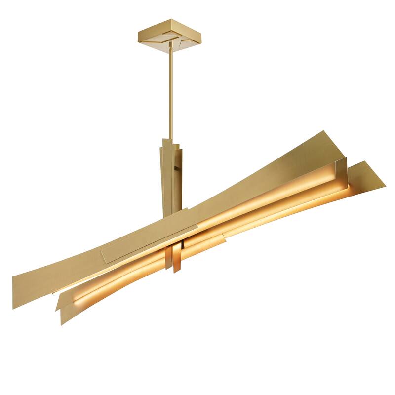 Solara Integrated LED 72in Brass Chandelier