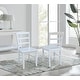 preview thumbnail 64 of 128, International Concepts Solid Wood Madrid Ladderback Chairs, Set of 2 - N/A White