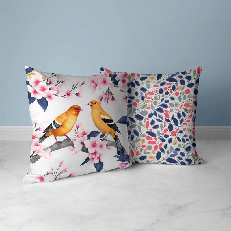 Goldfinch Haven Faux Suede Reversible Throw Pillow Pink and Orange