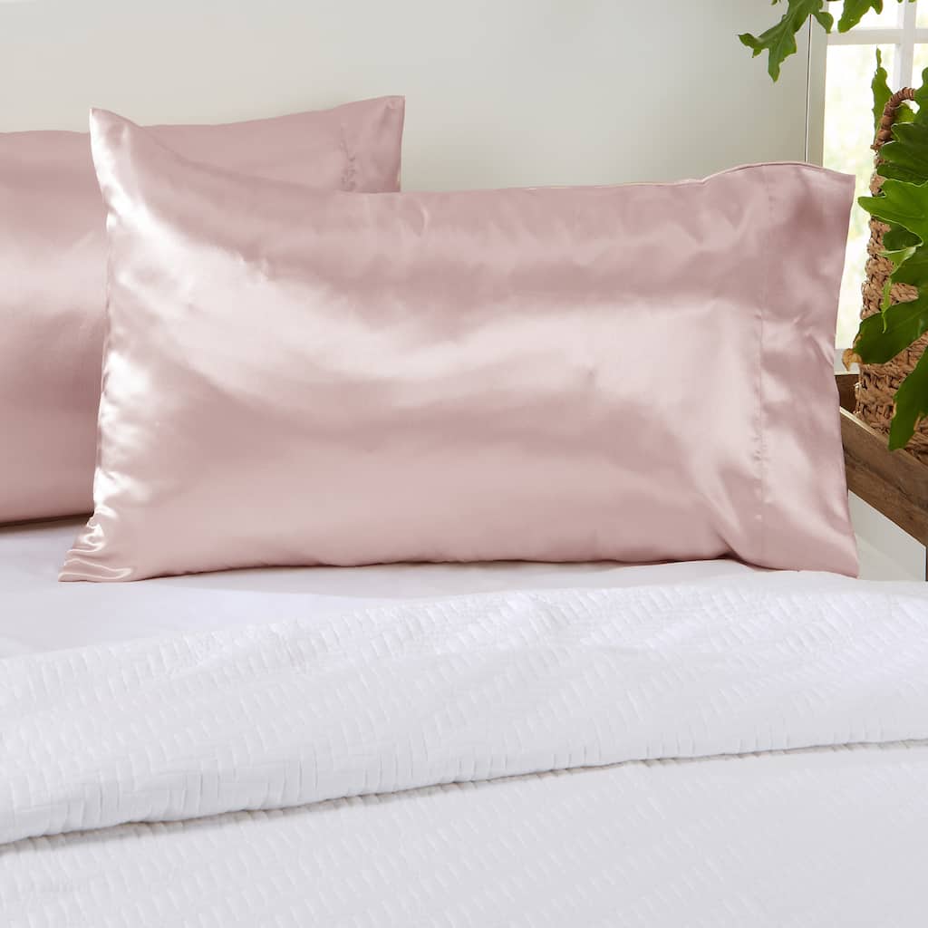Great Bay Home 2-Pack Sateen Silk Pillowcase