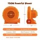 preview thumbnail 7 of 6, 380W/550W/680W 1.0HP Air Blower for Inflatables w/ 25FT Wire&GFCI Plug 750W