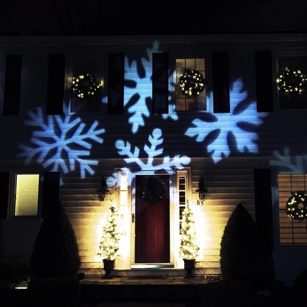 Outdoor LED Snowflake Christmas Light Projector with Remote Control