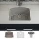 preview thumbnail 1 of 5, Lexicon Platinum 2321D Quartz Composite Single Bowl Kitchen Sink Galaxy Concrete