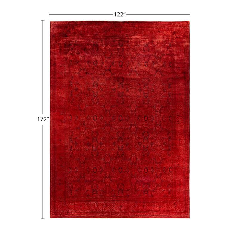 Contemporary Overdyed Wool Hand Knotted Area Rug - 10' 2" x 14' 4"