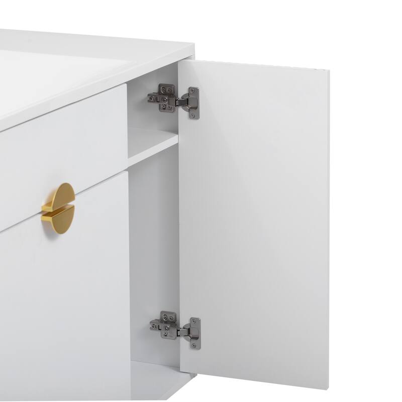 36" Freestanding Bathroom Vanity with White Integrated Resin Sink - 36'' x 18.5'' x 33.5''