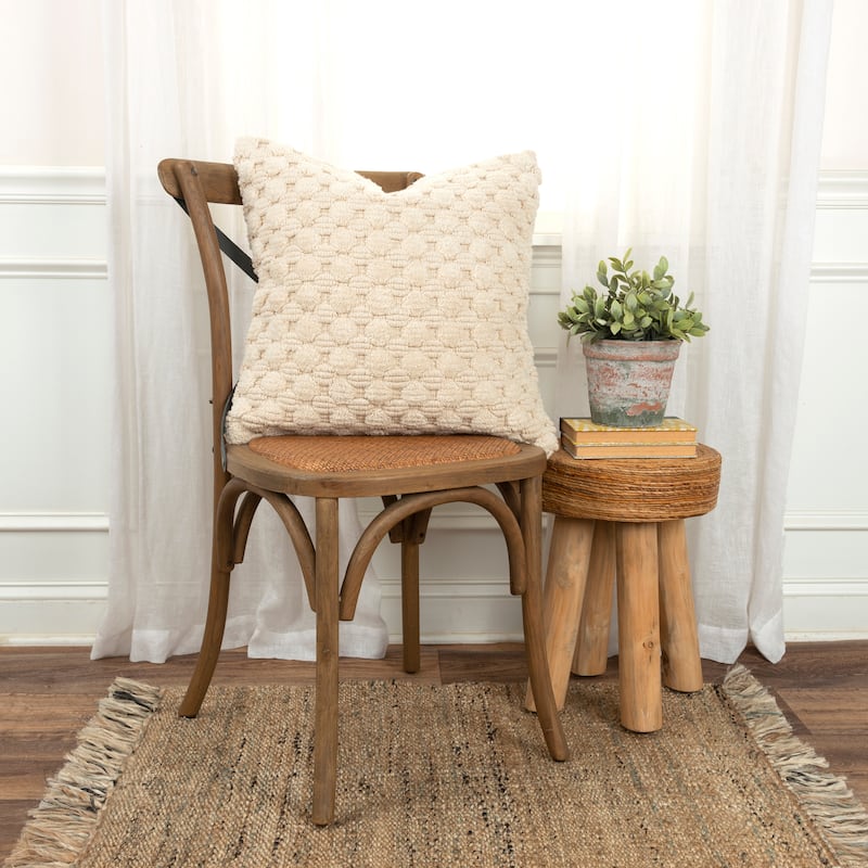 Rizzy Home Woven Textured Solid Throw Pillow