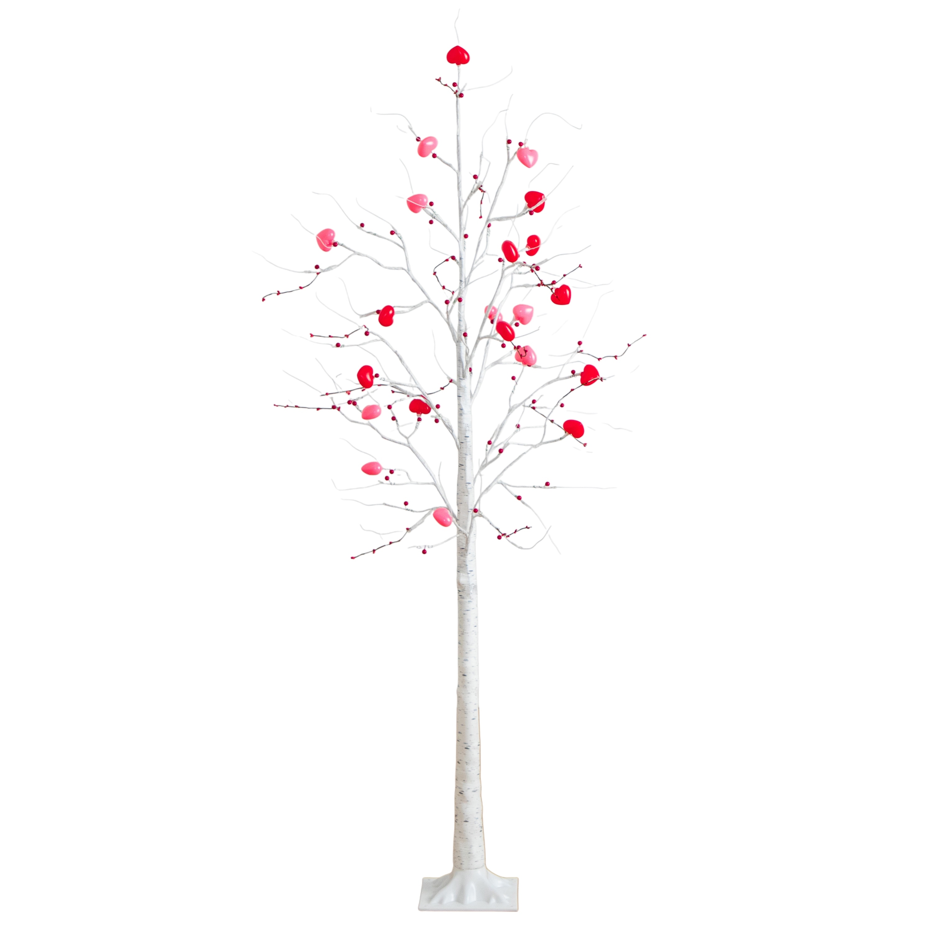 6-ft Pre-Lit Valentine's Day Twig Tree with 96 Heart Shaped LED Lights