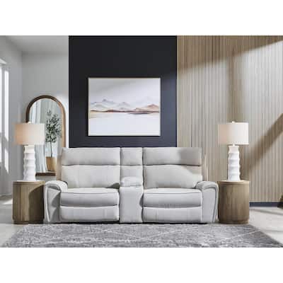 Signature Design by Ashley Grafton Pike Gray 3-Piece Power Reclining Sectional - 97" W x 41" D x 43" H