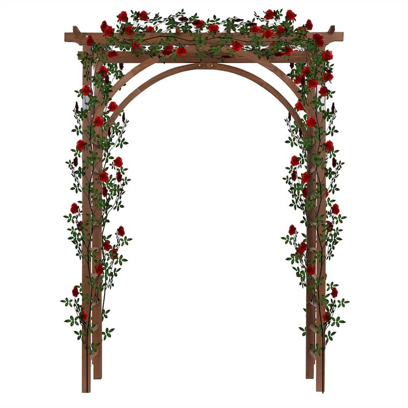 84" Beautiful And Practical Garden Arch - Brown