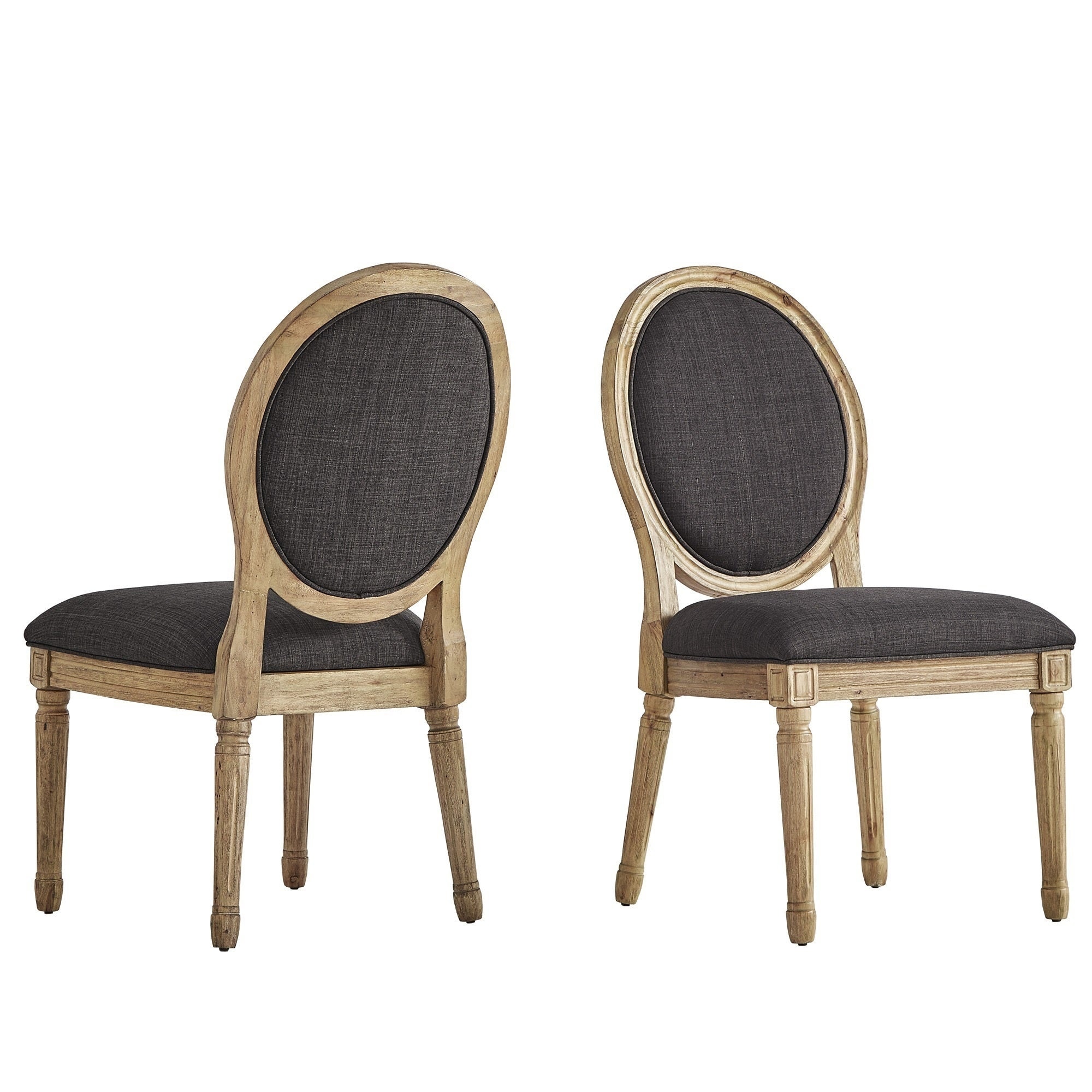Shop Deana Round Back Linen And Pine Wood Dining Chairs Set Of 2 By Inspire Q Artisan On Sale Overstock 19401145 Dark Grey Linen,Cute Wallpaper Strawberry Cow Drawing Cute