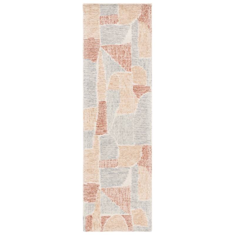 SAFAVIEH Handmade Metro Zeycan Modern Wool Rug - 2'3" x 8' Runner - Taupe/Grey