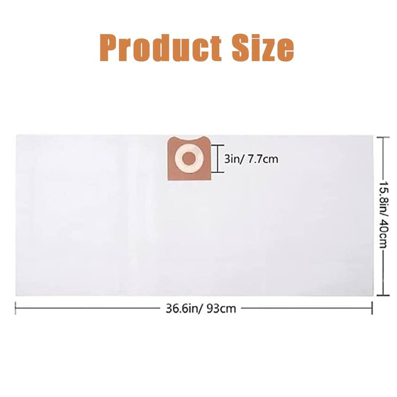8pcs Vacuum Cleaner Dust Collector Bag, Disposable Wet Dry Vaccum Collection Bags Replace Part for Ridgid Vf3502 12-16 Gallon