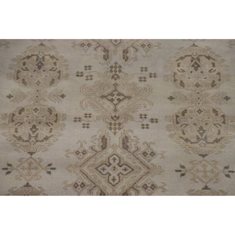 Oushak Living Room Area Rug Handmade Wool Carpet - 8'1"x 10'0"