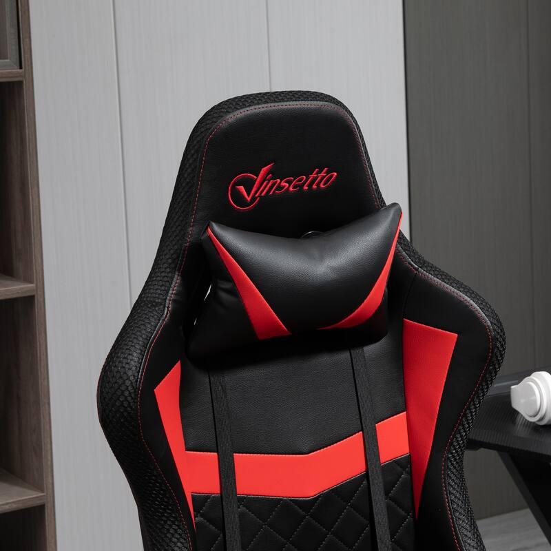 Vinsetto Gaming Chair with RGB LED Light, 3D Arm, Lumbar Support, Swivel Home Office Computer Recliner High Back Racing Gamer
