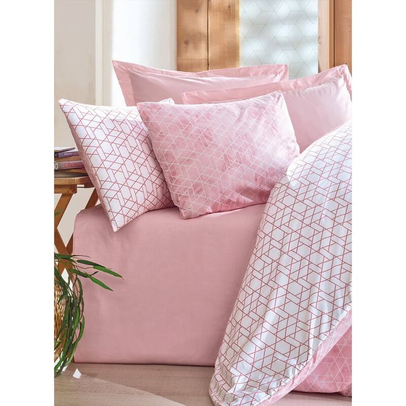 SUSSEXHOME Duvet Cover Set, 1 Duvet Cover, 1 Fitted Sheet and 2 Pillowcases | Pink, Hypoallergenic