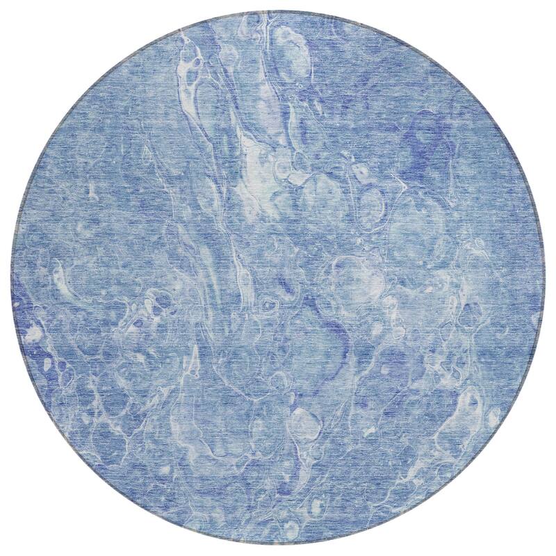 Machine Washable Indoor/ Outdoor Chantille Abstract Watercolor Rug