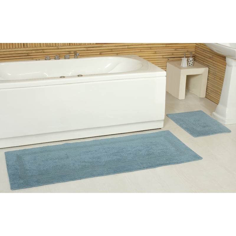 Fabstyles Basix Soft & Absorbent Reversible Cotton Bath Rug - 20 x 32 - Teal
