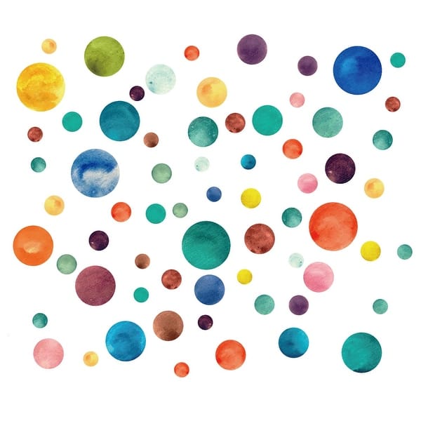 slide 2 of 28, Walplus Polka Dots Wall Sticker Big Wall Home Decoration Nursery Decor