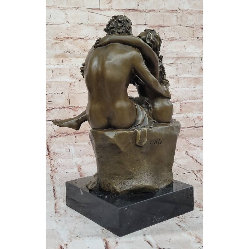 Romantic Tribute To Rodins The Kiss Bronze Sculpture Original Art By Milo