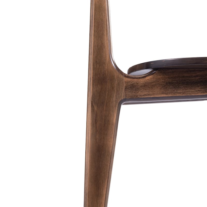 Set of 2 Commercial Solid Wood Dining Chair with Curved Backrest - 17.25"W x 20.75"D x 33.25"H