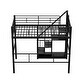 preview thumbnail 11 of 10, Twin Size Loft Bed with Metal Frame, Storage Staircase, Integrated Wardrobe, Guardrails