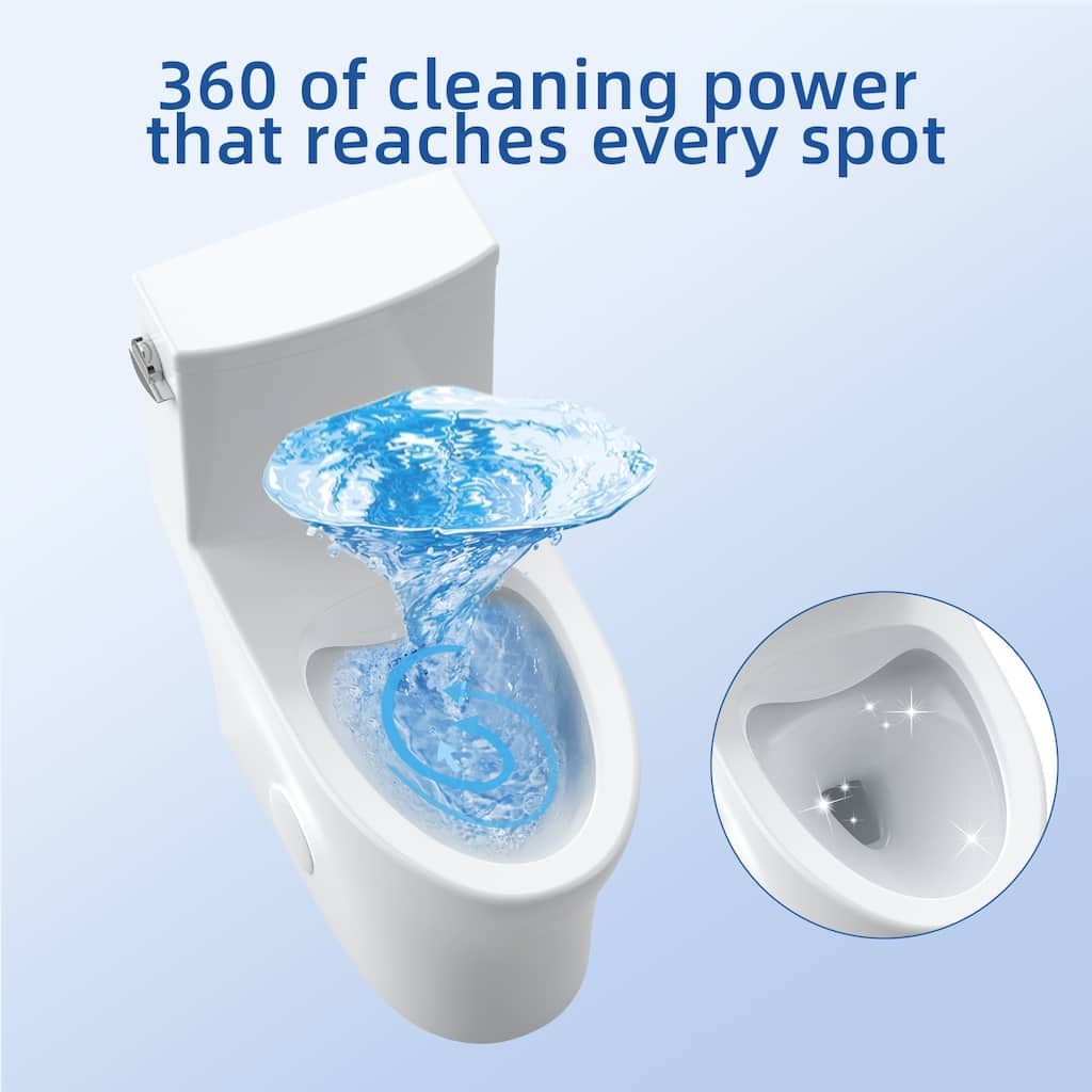 Elongated Toilet for Bathrooms with Soft Close Seat