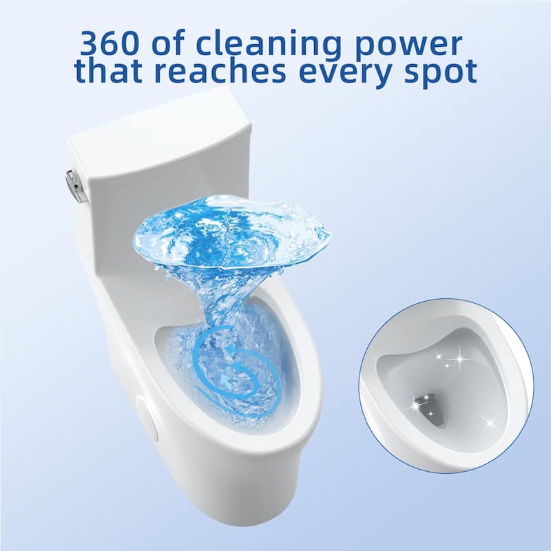 Elongated Toilet for Bathrooms with Soft Close Seat