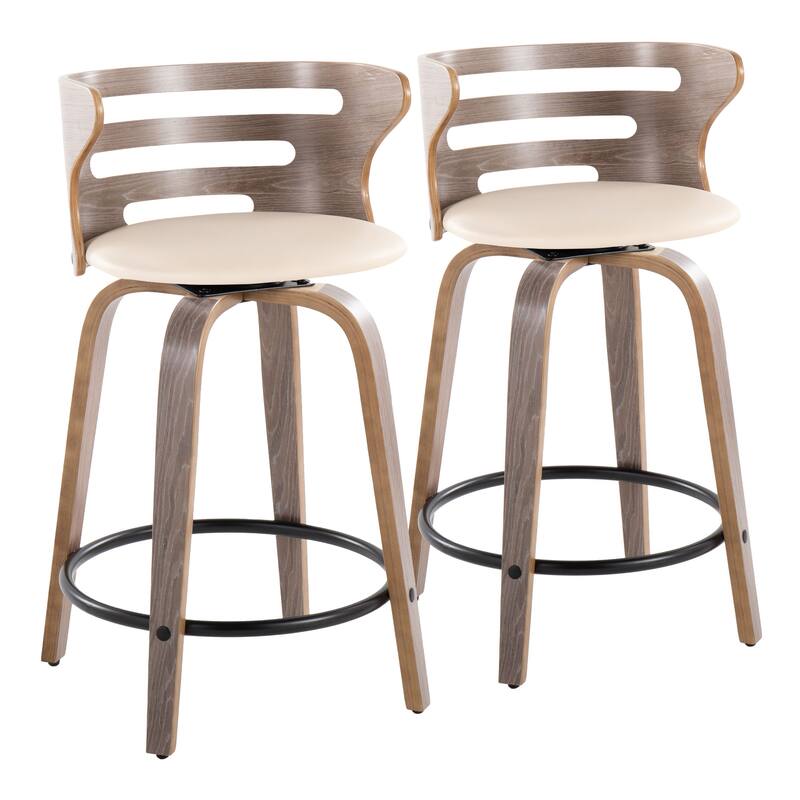 Carson Carrington Cranagh 24" Upholstered Counter Stools (Set of 2)