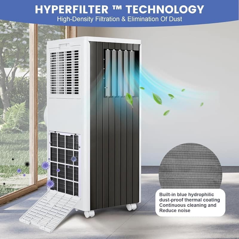 8000 BTU Portable Air Conditioner Cools Up to 350 Sq.Ft, 3-in-1