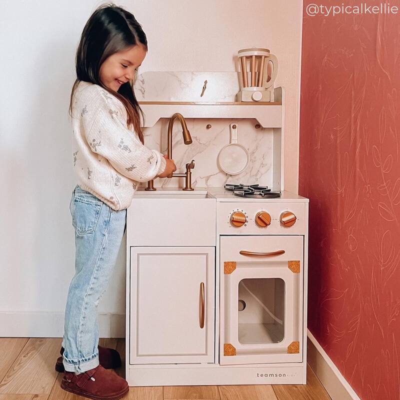 Teamson Kids Versailles Petite Classic Kids Wooden Play Kitchen - 19.76" L x 12.01" W x 35.51" H
