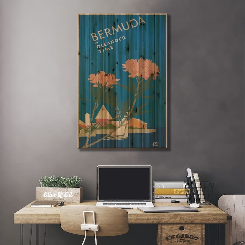 Bermuda Travel Poster I Print On Wood by Studio W - Multi-Color