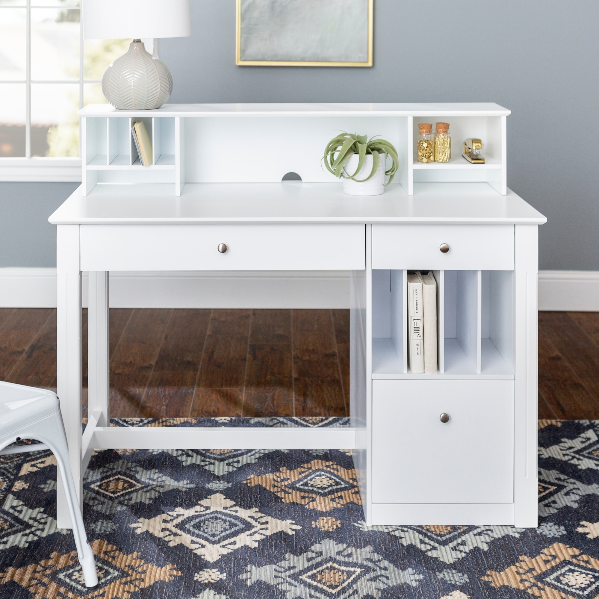 Middlebrook 48-Inch Computer Storage Desk With Hutch - White - Bed Bath &  Beyond - 4835659