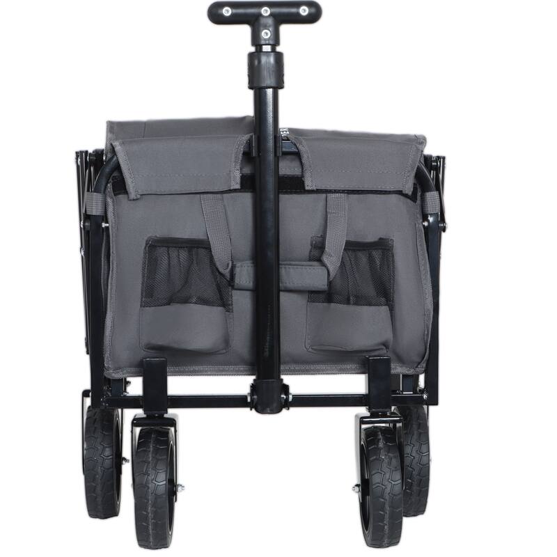 Expandable Dual Layer Utility Wagon Cart,Grocery Cart for Gardening