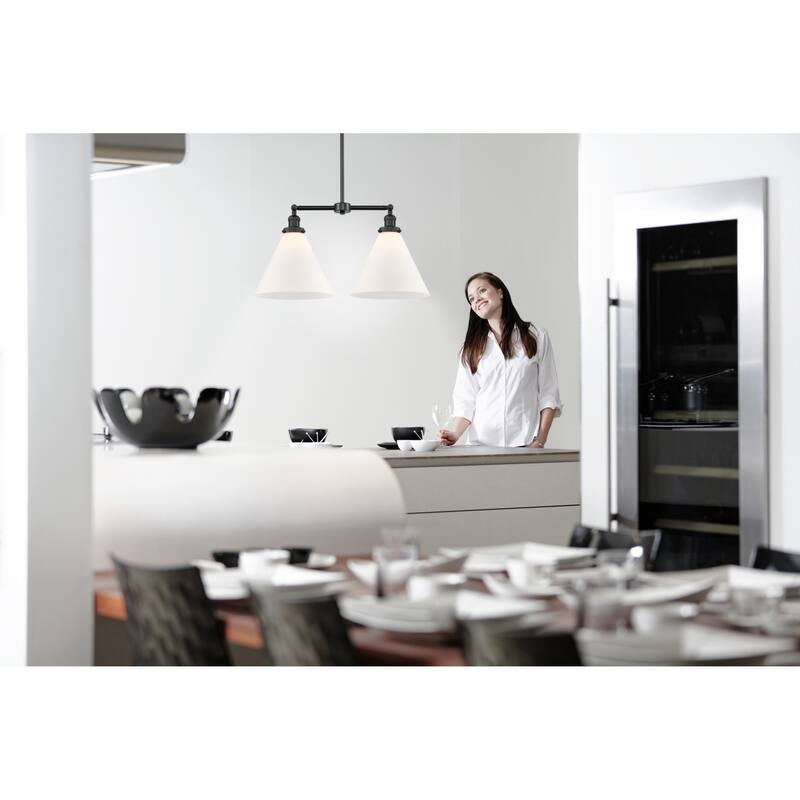 Innovations Lighting X-Large Cone 2 Light 21" Wide Linear Chandelier