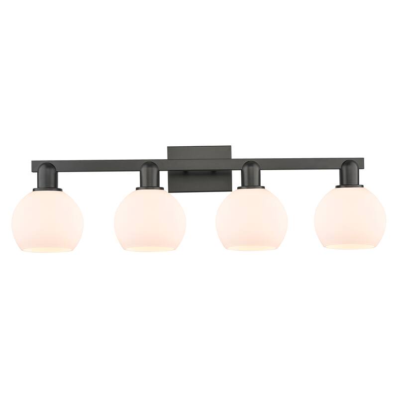 Innovations Lighting Endless Possibilities Arcadia - Athens - 4 Light 33" Bath Vanity Light - Matte White/Matte Black