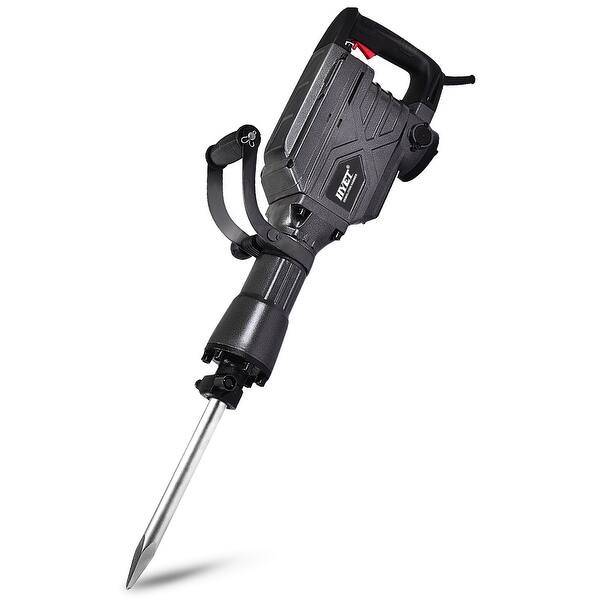 Shop Costway Electric Demolition Jack Hammer 2200w Concrete Breaker W Point Flat Chisel Bit Overstock 19587725