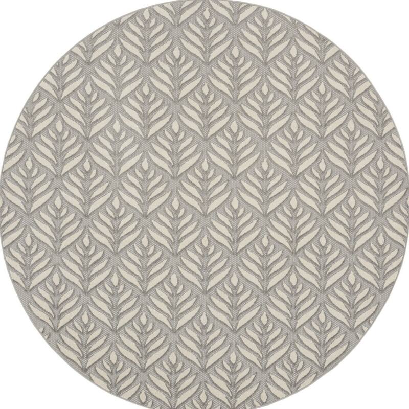 Alrisi Garden-Inspired Color-Lock Technology Current & Stylish Round Outdoor Rug - 8' Round