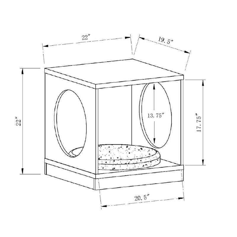 End Table Pet Cove Red Cocoa，Design table, high quality durable, unique