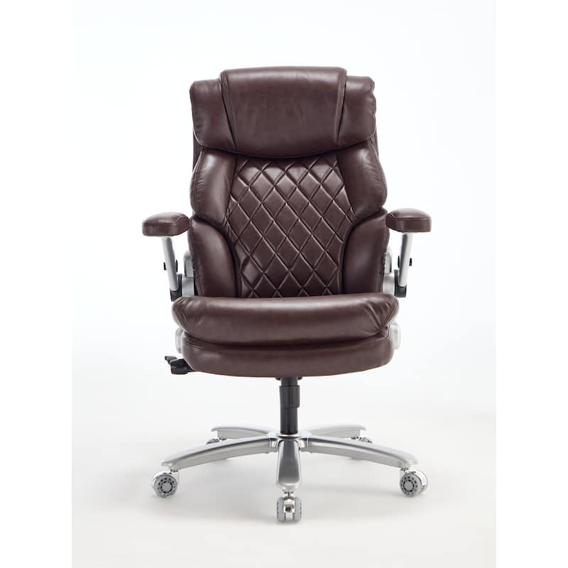 Computer Desk Chair, 360 Swivel Home Office Desk Chair - Brown