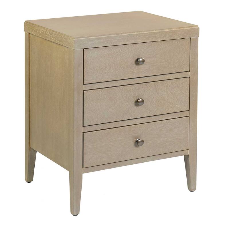 East at Main Painted Acacia Wood 3-Drawer Nightstand
