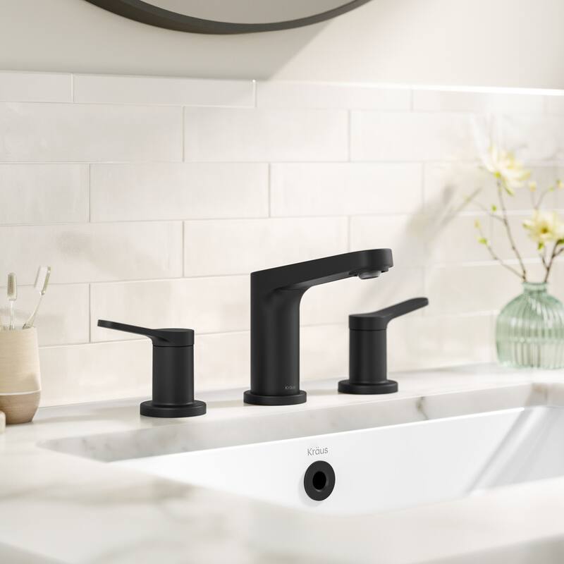 Kraus FUS-14103 Indy 1.2 GPM Widespread Bathroom Faucet with Pop-Up
