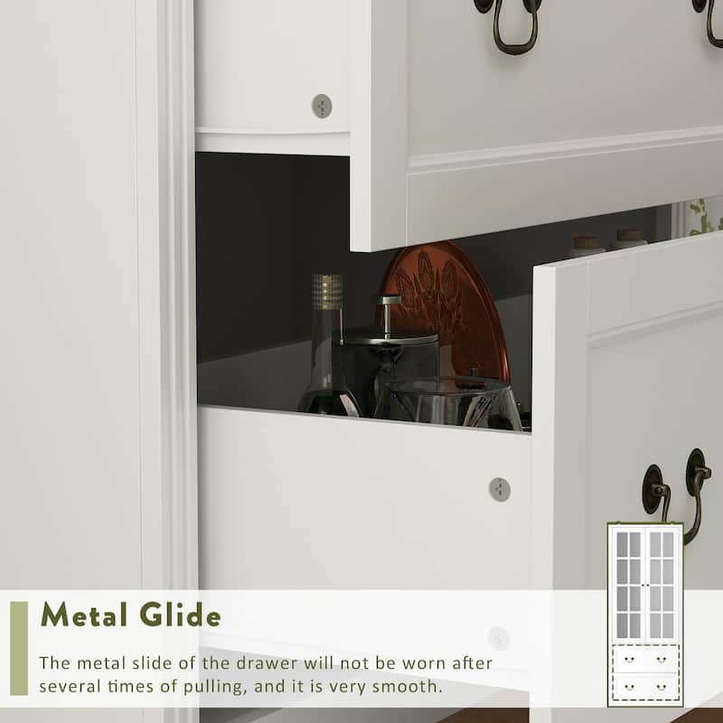 Modular Glass Doors Display Cabinet Combo Bookcase Home Office Pantry