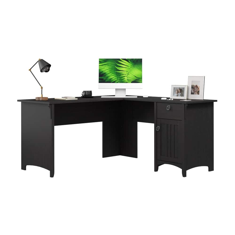 Bush Home Salinas 60W L Shaped Desk with Drawers and Storage