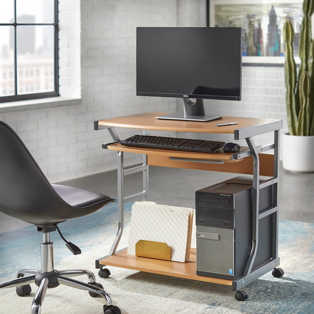 Simple Living Florica Rolling Computer Desk Cart